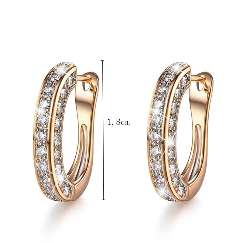 Fashion Full Diamond Rhinestone Ear Buckle Earrings