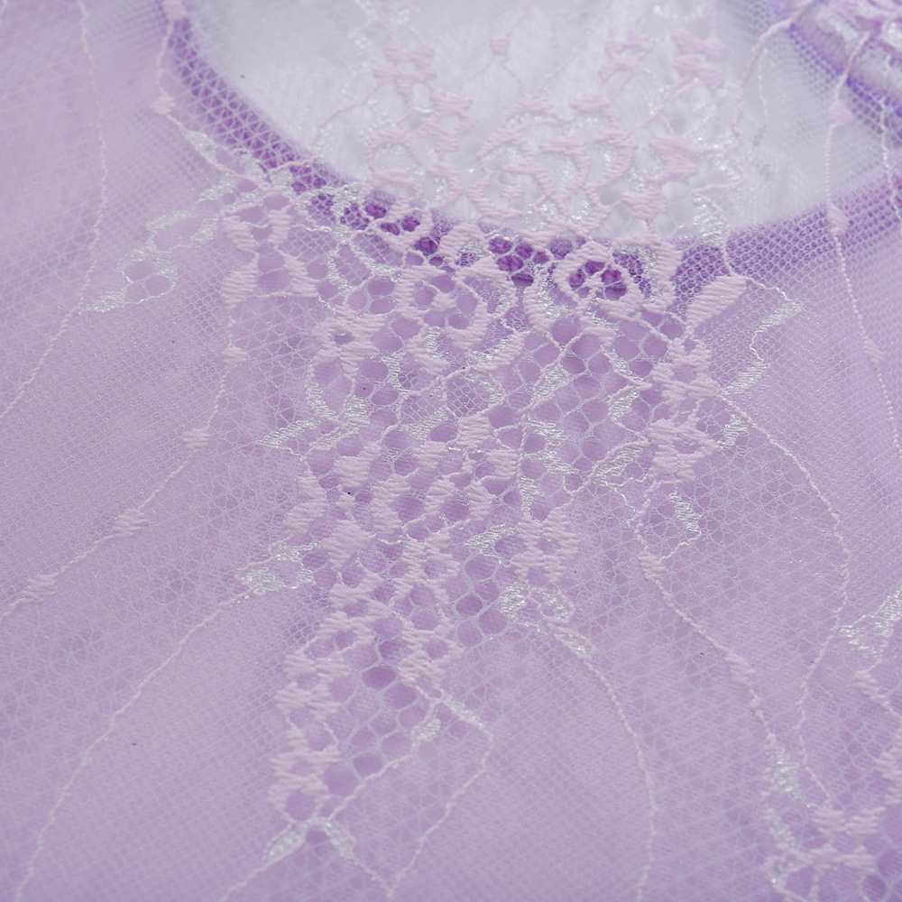 Nouvelle mode dentelle violet clair perspective fronde combinaison lingerie sexypicture5