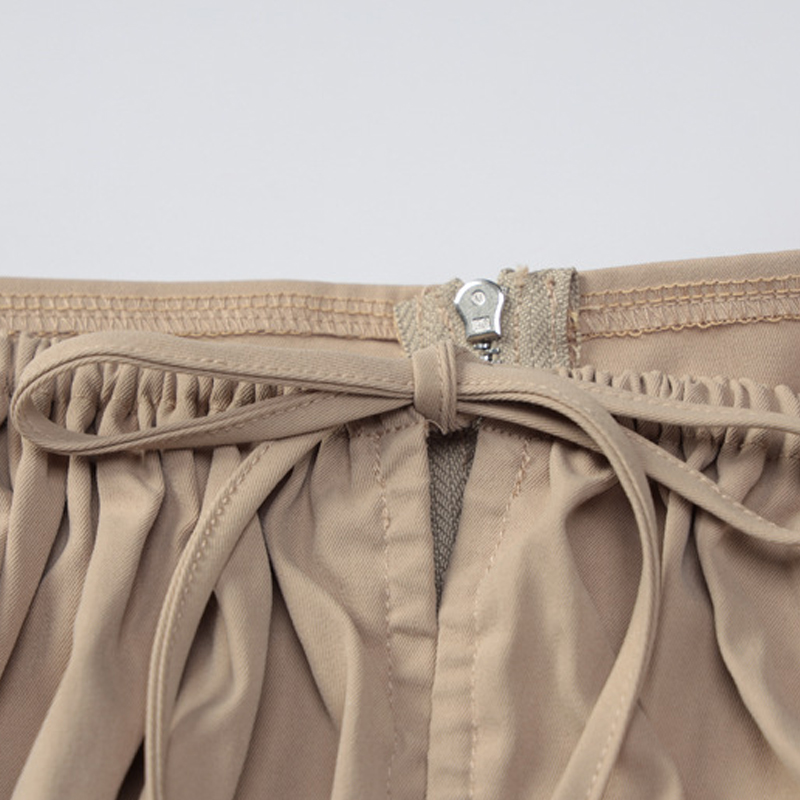 Camiseta de manga corta con cremallera y espalda descubierta informal con costuras a la moda para mujerpicture6