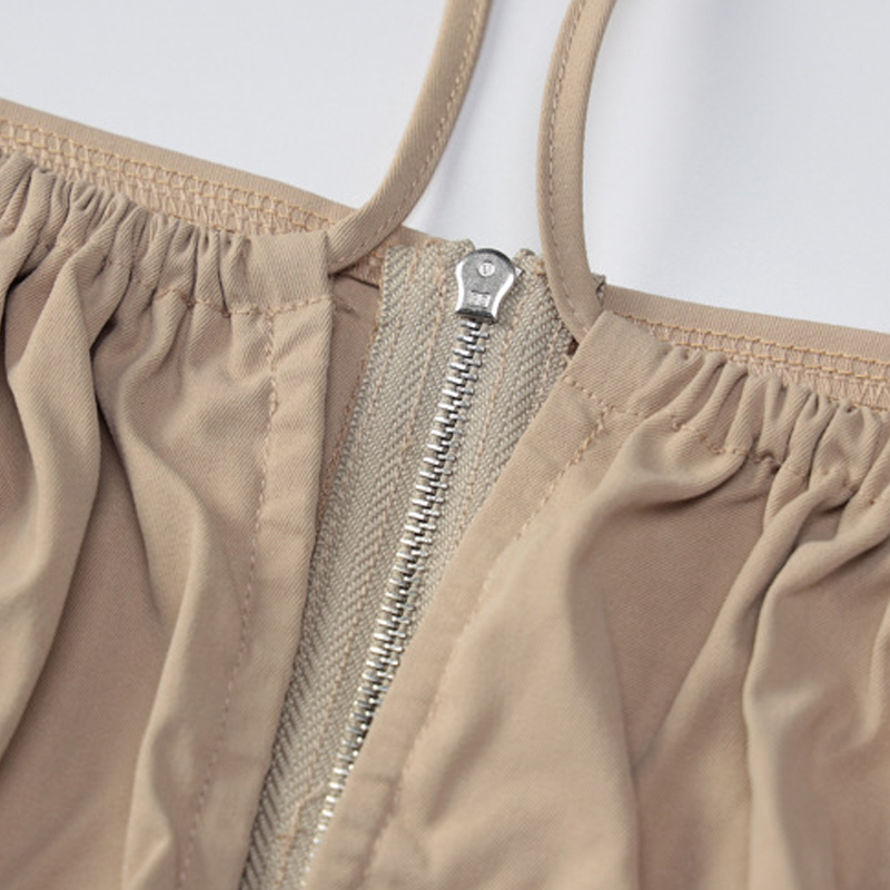 Womens New Fashion Stitching Casual Backless Zipper Short Sleeve TShirt Top Womenpicture4